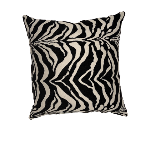 ZEBRA CHENILLE THROW PILLOW